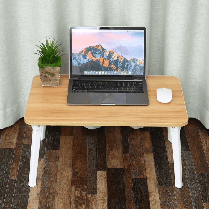 Folding Small Table Computer Desk 60X40 Made of Walnut for Home Office