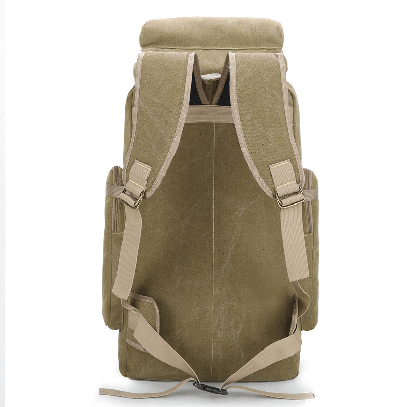 Ipree¬Æ 80L Canvas Tactical Backpack Waterproof Travel Bag Unisex Hiking Climbing Rucksack