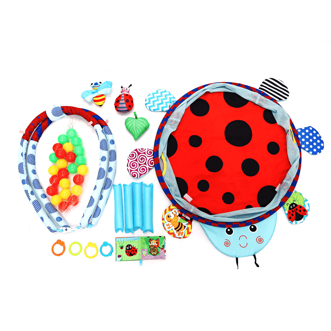 3 in 1 Infant Play Mat round Cartoon Ant Crawling Blanket Infant Game Pad Play Rug Kids Activity Mat Gym Folding Infant Mat