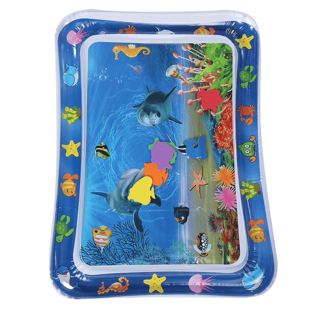 Inflatable Infants Baby Water Mat Toys Tummy Time Activity Mat for Baby Fun Activity Play Center Baby Toddler Toys