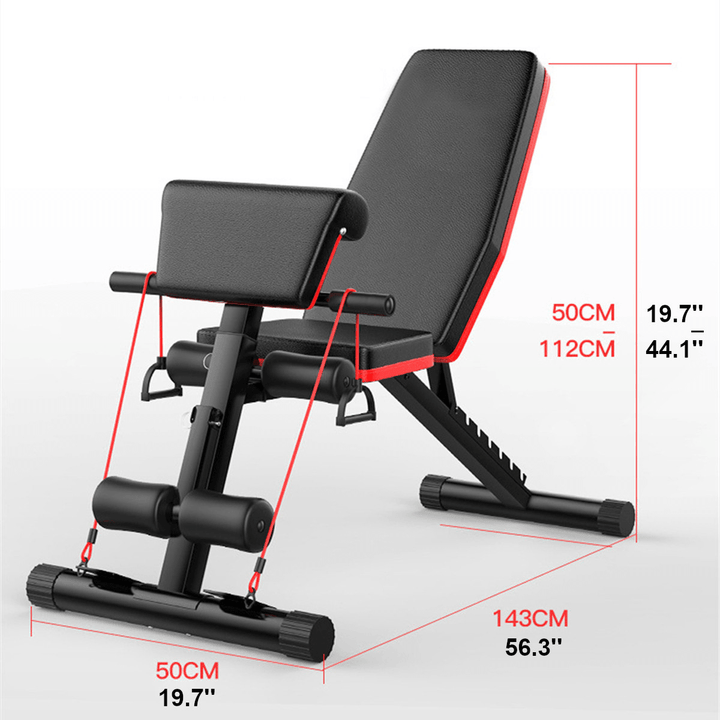 5-In-1 Adjustable Sit up Bench Folding Weight Lifting Strength Training Board Home Gym Fitness Sport Exercise Bench