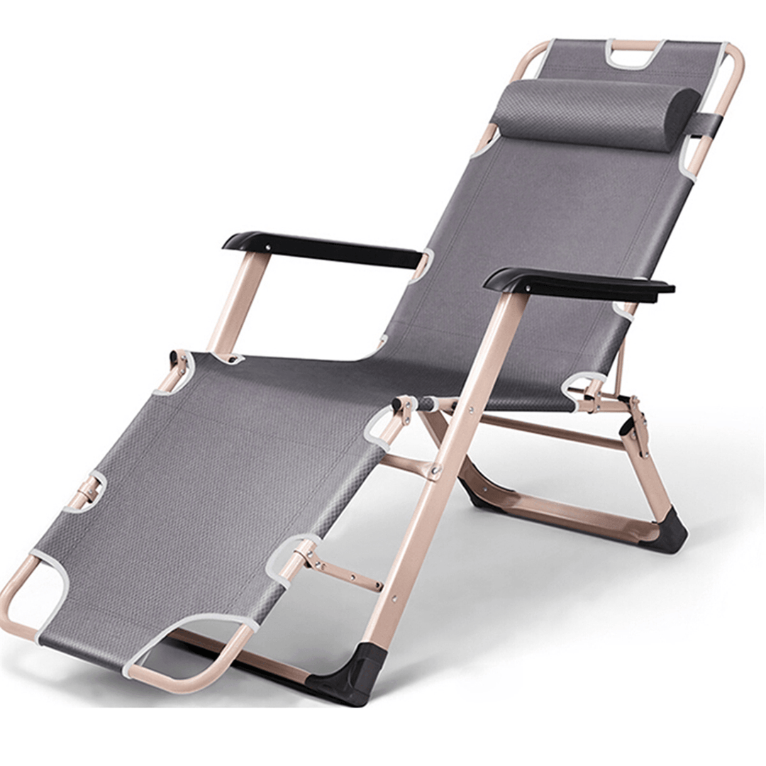 Folding Reclining Chair Dual Purpose as Beds Expand with Foot Pad for Beach - MRSLM