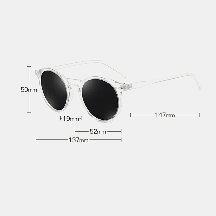 Unisex Gradient Lens Transparent Full Frame Polarized UV Protection Coated Sunglasses