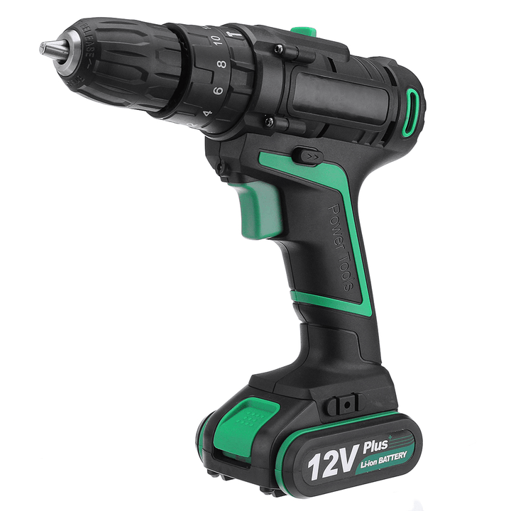 AC100-240V Electric Screwdriver Cordless Power Drill Tools Dual Speed/ Impact with Accessories