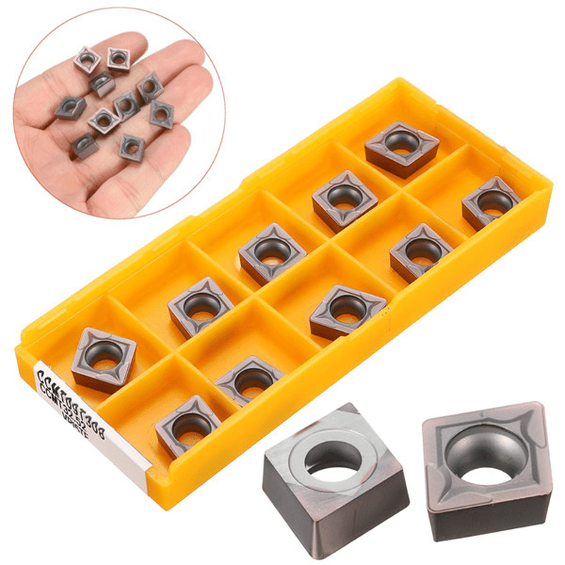 10Pcs CCMT09T308 VP15TF Carbide Inserts for SCKCR/L SCLCR/L Holder