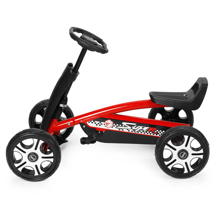 4 Wheel Kids Kart 2 Pedal Adjustable Seat Car Kids' Pedal Bike Children Bicycle Ride-On Toy Max Load 165Lbs for 2-5 Years Old