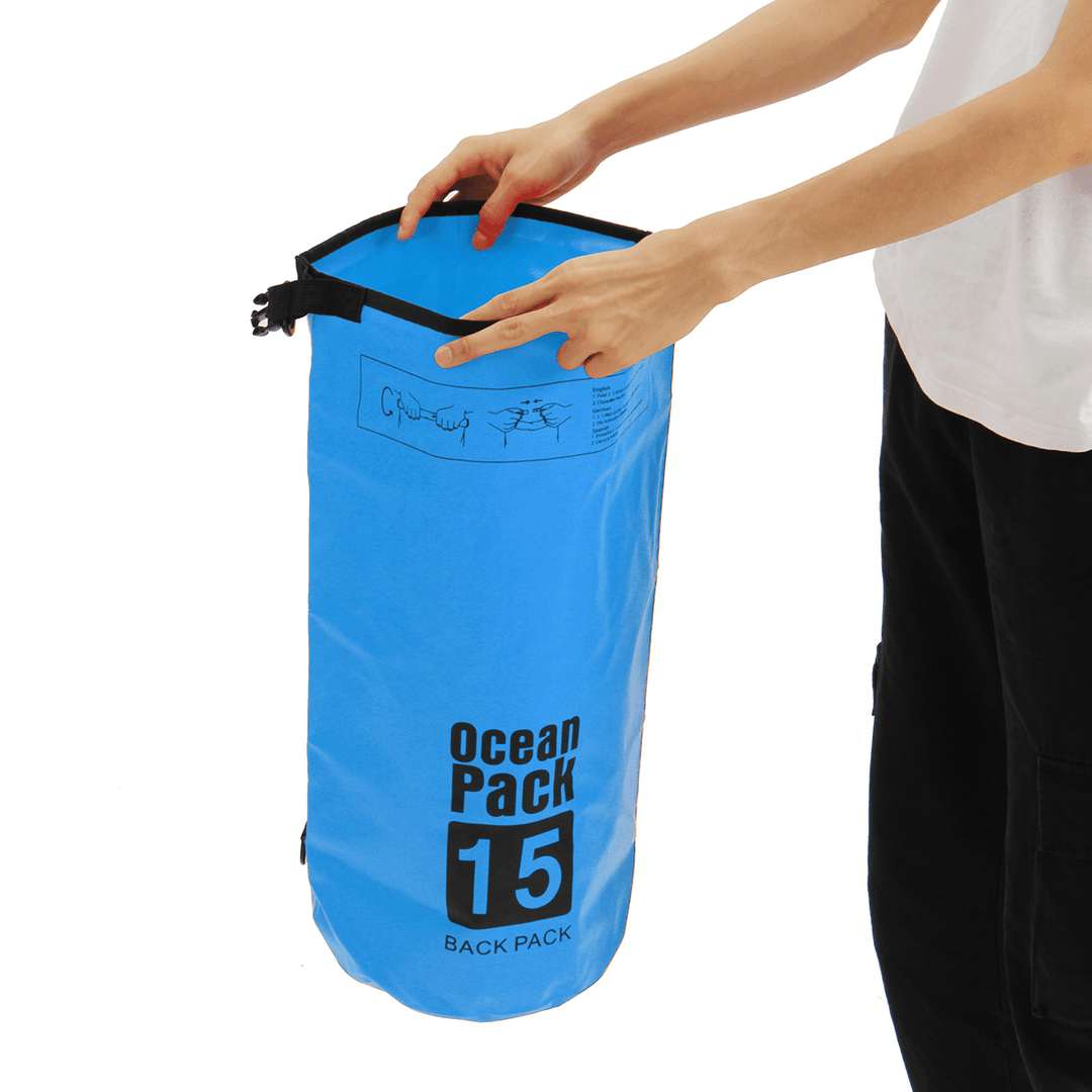 Ipree¬Æ 6 Sizes Dry Sack Bag 2/5/10/15/20/30L Waterproof Dry Bag Sack for Kayak Canoeing Outdoor Camping Pouch Pack Storage Bags Blue