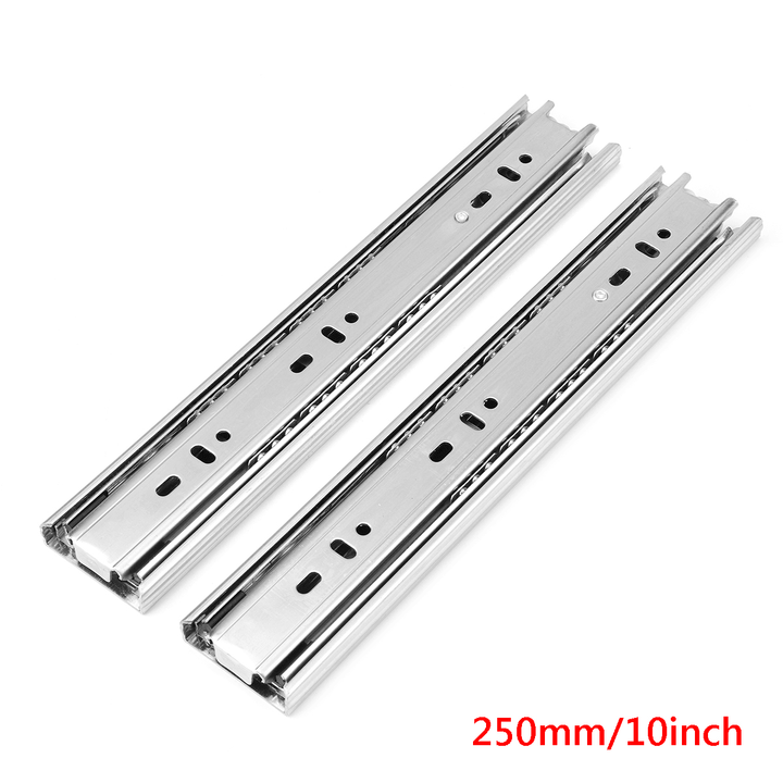 2Pcs 10-20Inch 45Mm Full Extension Close Ball Bearing Drawer Runners Slides Cabinet Guide Rail Slide - MRSLM