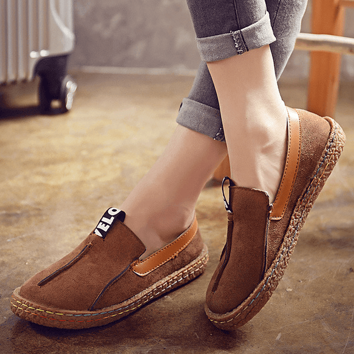 Women Soft Sole Pure Color Flat Loafers