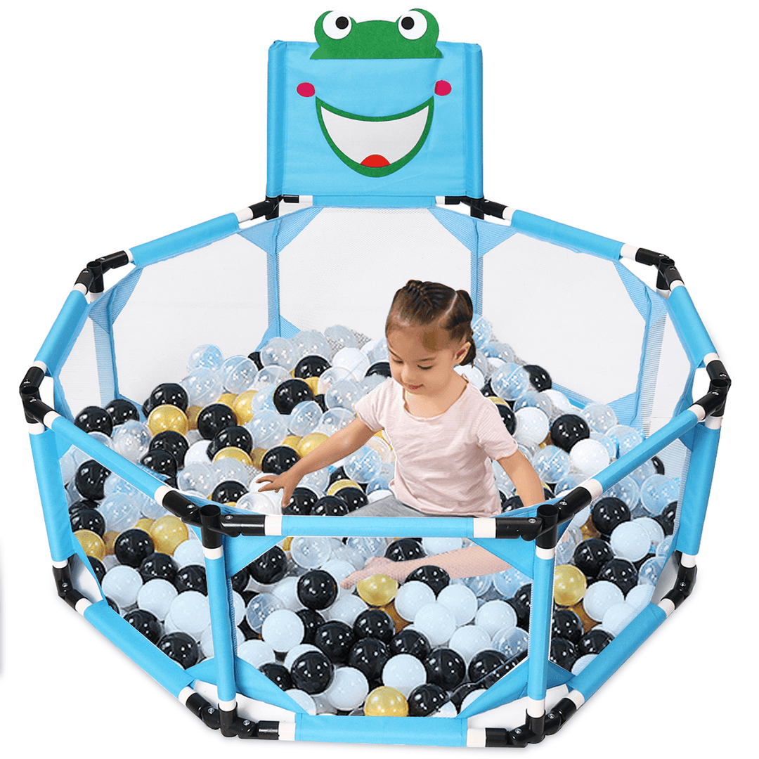 Foldable Portable Baby Playpen Square Children Toddler Kids Safety Fence Indoor Outdoor Play Pen Ocean Portable Ball Pit Pool - MRSLM