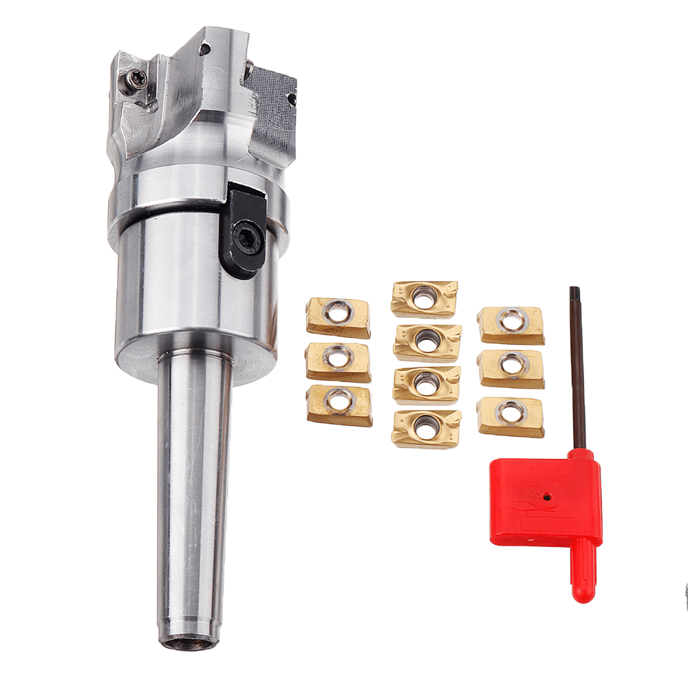 Machifit 400R-50-22 Face Milling Cutter with MT2-FMB22 Shank and 10Pcs APMT1604 Carbide Inserts