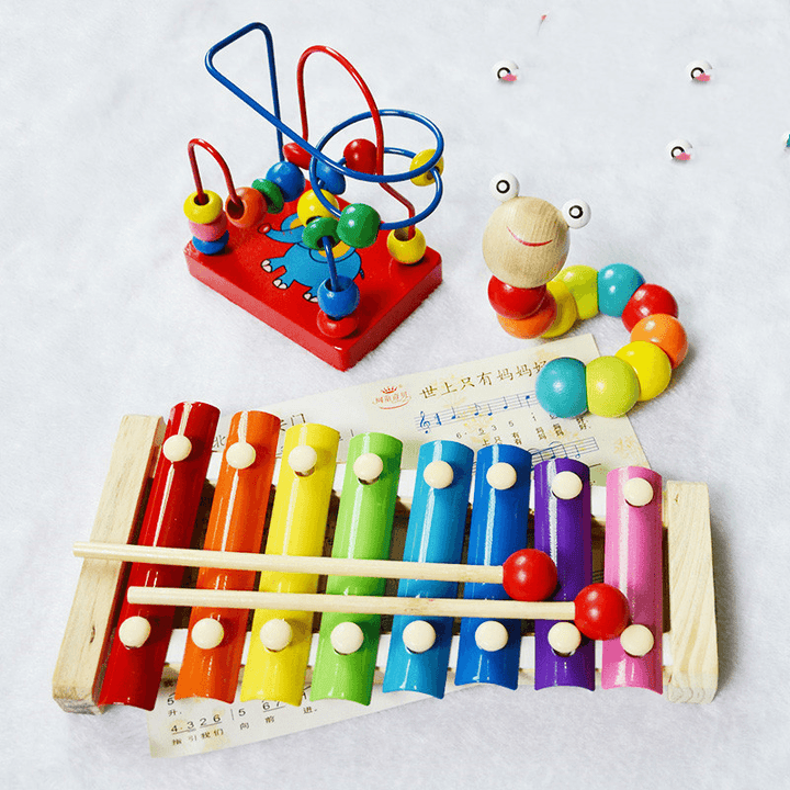 Boy Girl Baby Educational Musical Instrument Toy 1-2-3 Years Old Eight-Tone Xylophone