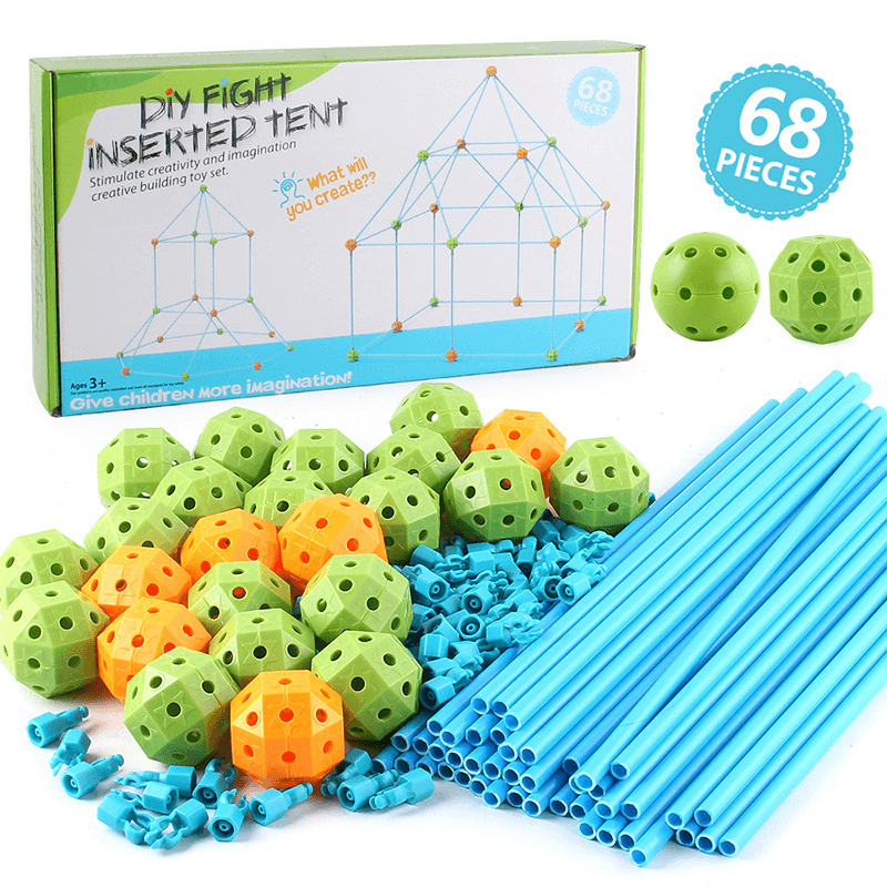 Children Building Castle Assembly Toys Diy Tent Castle Beads