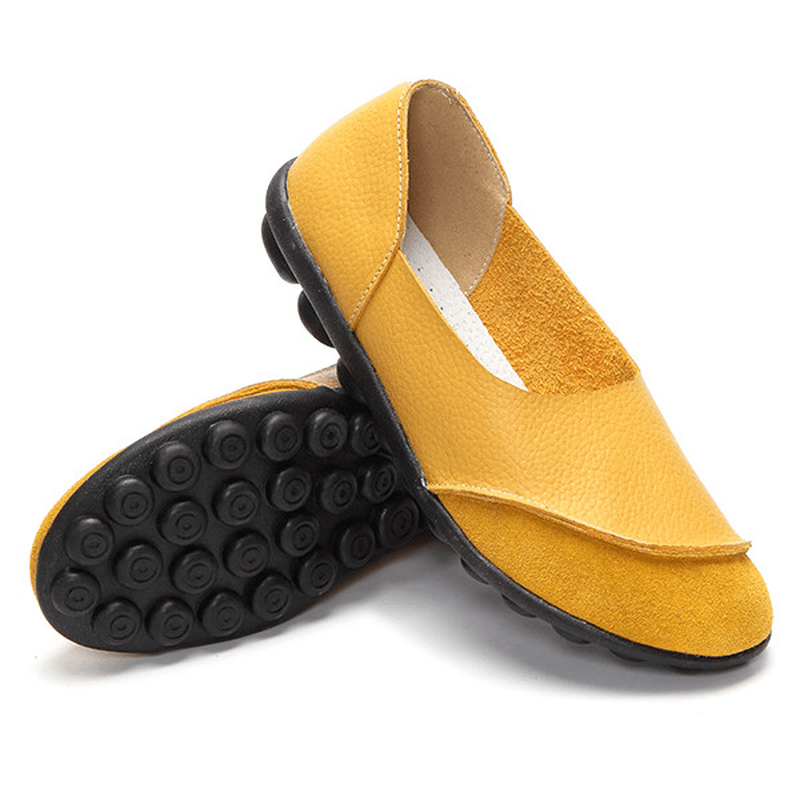 Soft Comfy Slip on Pattern Match Casual Flat Shoes