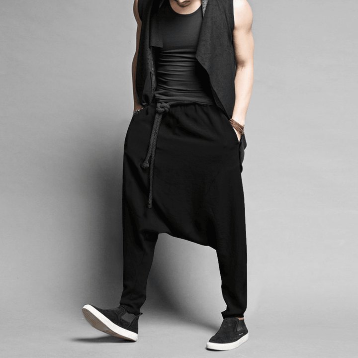 Mens Hip-Hop Loose Casual Harem Pants