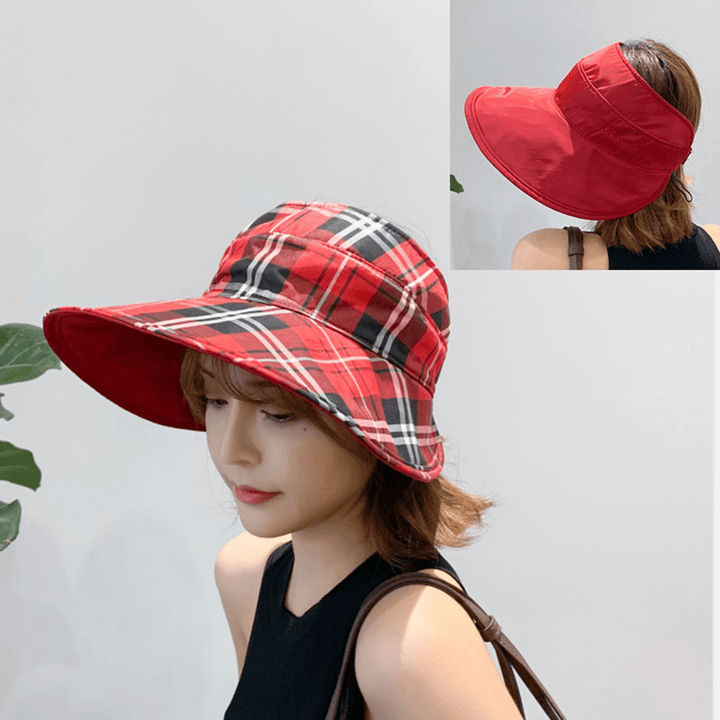 Double-Sided Multi-Purpose Lattice Top Hat Cover Face Anti-Uv Cap - MRSLM