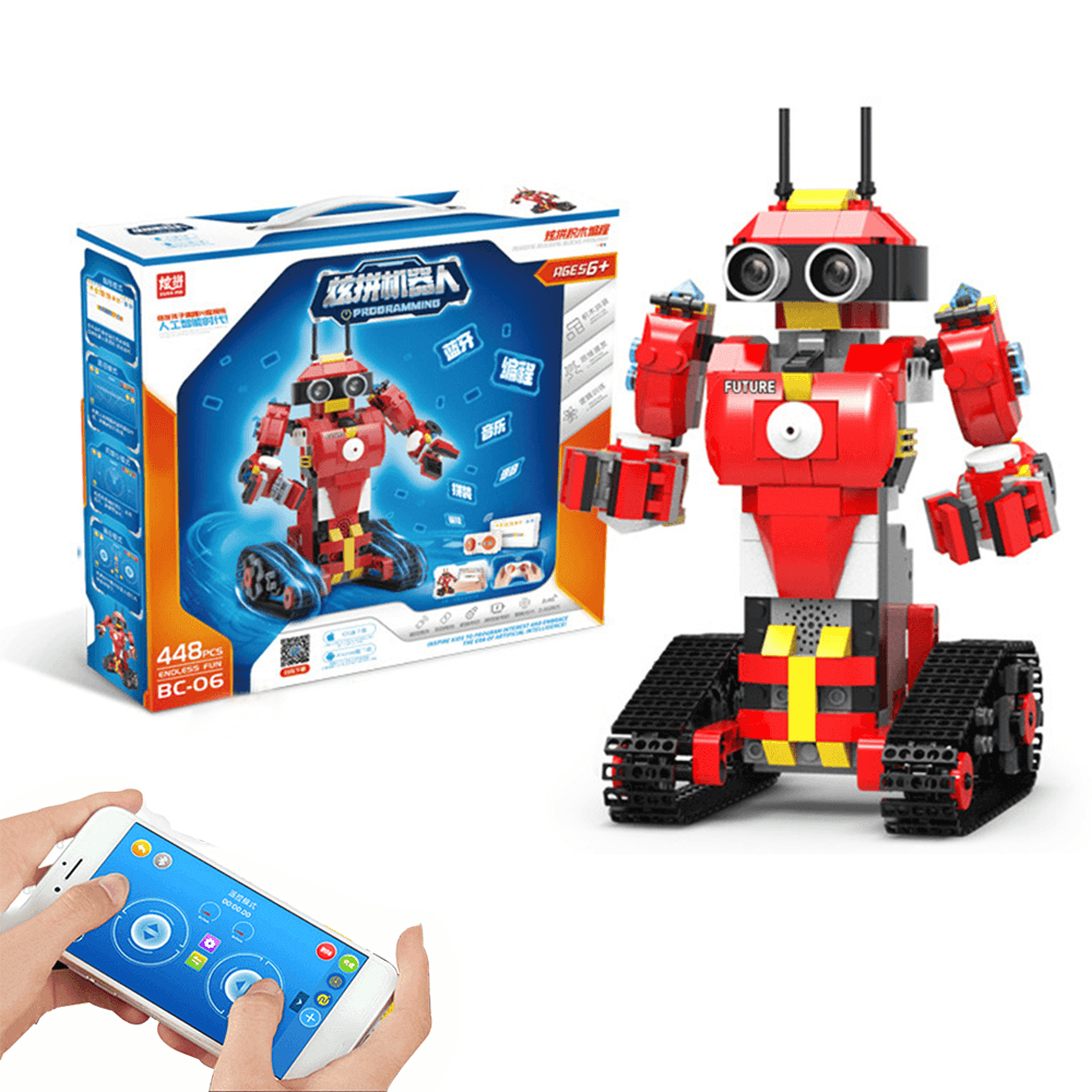 420/448Pcs DIY Building Block Technology Intelligent Programmable Robot Toy App/Remote Control Children Robot Toy STEM Learning Kit Kids Gifts - MRSLM