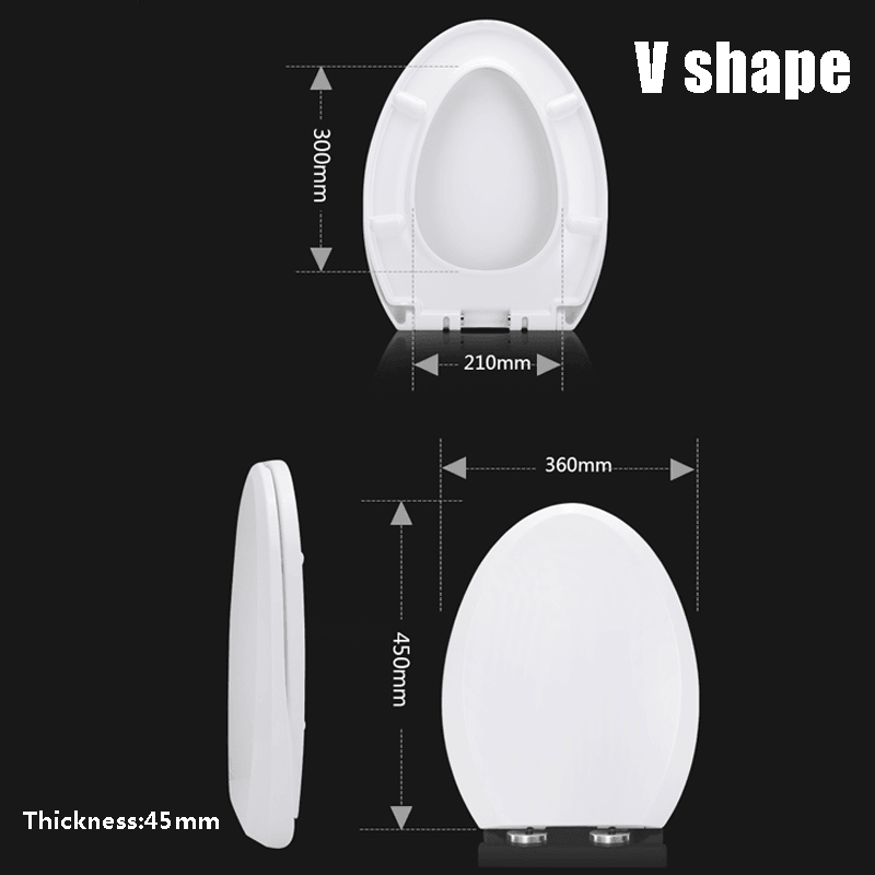 4 Type White Cover Front Toilet Seat Covers Lid Soft Open Close Easy Clean Higer Thickened Universal Descending Toilet Cover - MRSLM