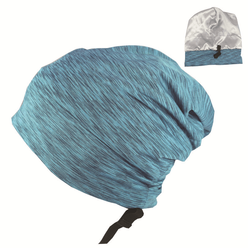 Mens Satin Double Layer Night Cap