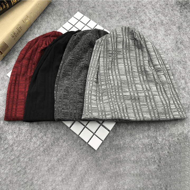 Mens Womens Winter Slouchy Beanie Caps Brimless Bonnet