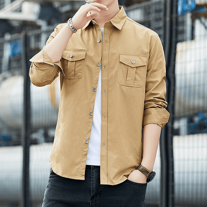 Casual Loose Tooling Jacket Men'S Shirt