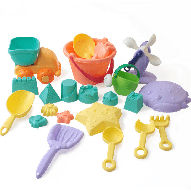 New Soft Beach Toys Children'S Summer Beach Beach Bucket Playing in Water Large Shovel Sand Dredging Tool Set