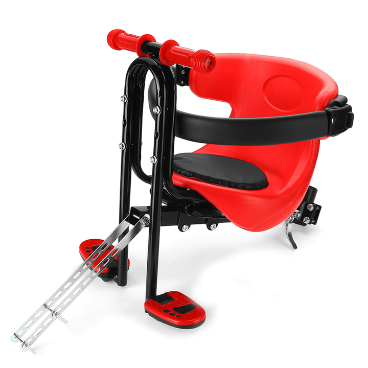 BIKIGHT Bike Baby Seat Safety Kids Saddle Handrail Chair with Foot Pedals Support Back Rest Outdoor Cycling