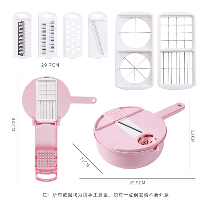 9 in 1 Multifunctional Easy Food Chopper Cutter Vegetable Cutter Blender Chopper Slicer - MRSLM