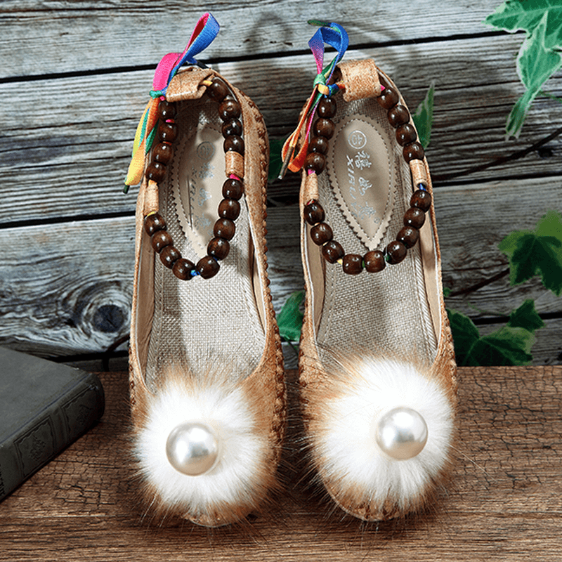 Women Beading Colorful Flats Loafers