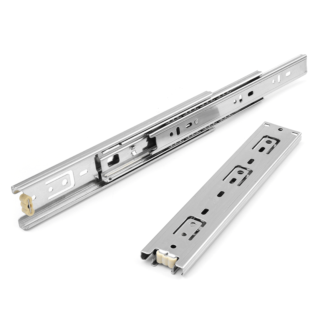 2Pcs 10-20Inch 45Mm Full Extension Close Ball Bearing Drawer Runners Slides Cabinet Guide Rail Slide