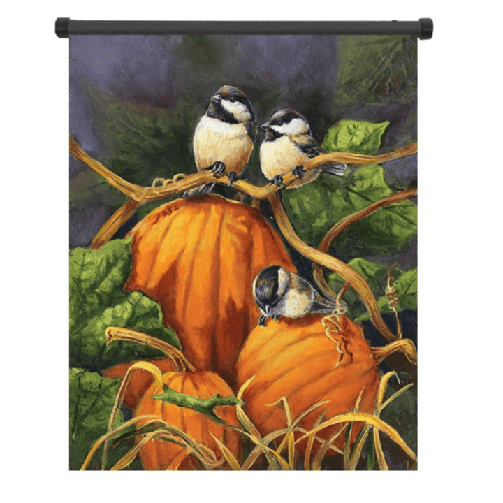 30X45Cm Thanksgiving Polyester Pumpkins Birds Welcome Flag Garden Holiday Decoration