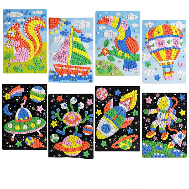 Children'S Handmade Materials EVA Diamond Mosaic Paste Painting Puzzle Stickers