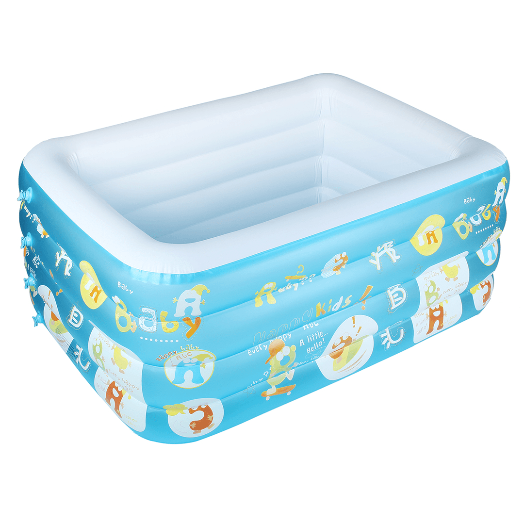 47/59/71 Inch 4-Layer Inflatable Swimming Pool Baby Bathtub with 19Pcs Accessories