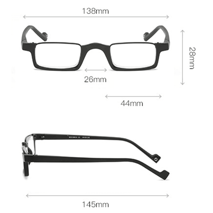 Unisex TR90 Frame HD Reading Glasses Bendable Square Glasses