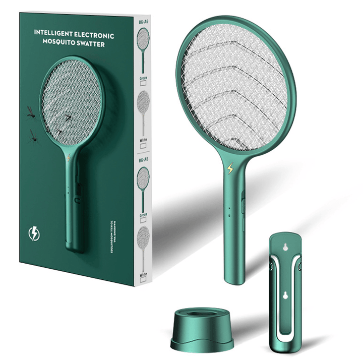 2 in 1 Mosquito Swatter Handheld Wall-Mounted Dual Use USB Rechargeable Household Killer Mosquito Lamp Mosquito Dispeller