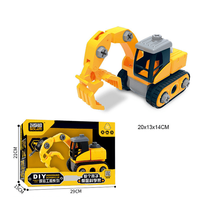 Screw and Assemble Block Engineering Truck Toy