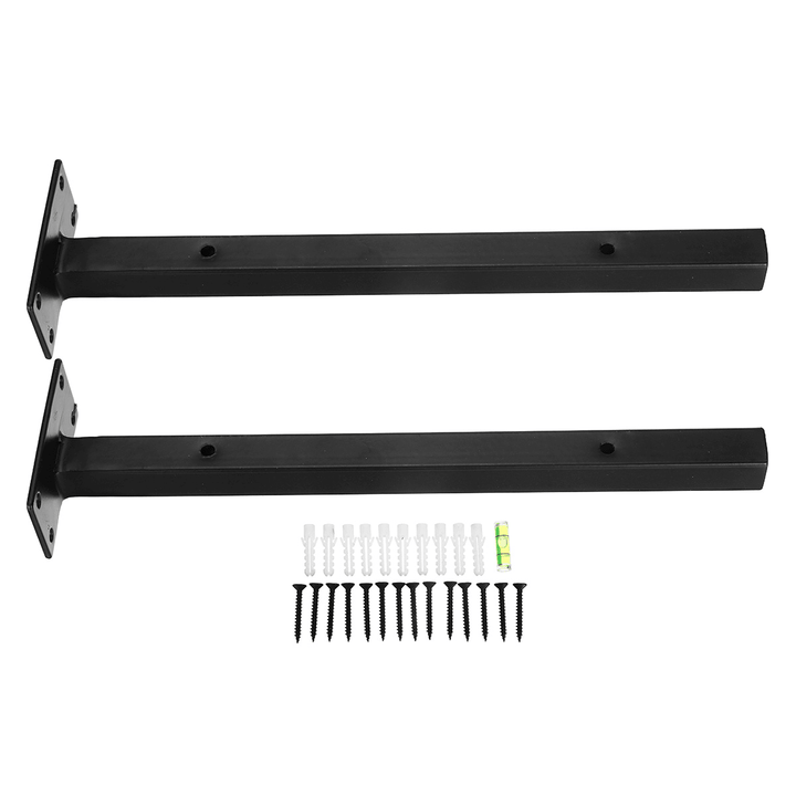 2Pcs Retro Iron Wall Shelf Brackets Floating Boards Holder 15/20/25/30CM - MRSLM