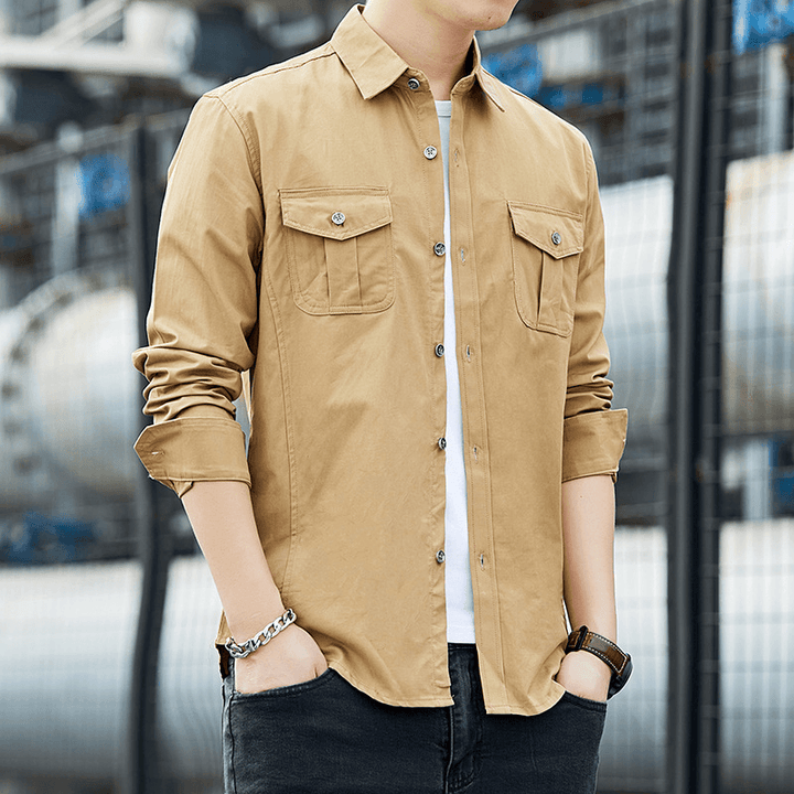 Casual Loose Tooling Jacket Men'S Shirt