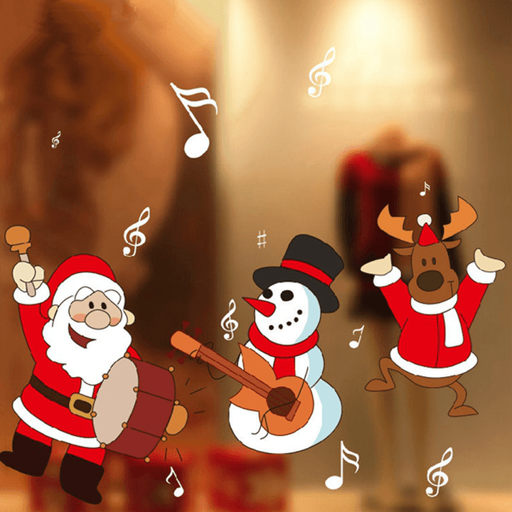 DIY Christmas Wall Stickers Home Decor Christmas Santa Claus Window Glass Decorative Wall Decal