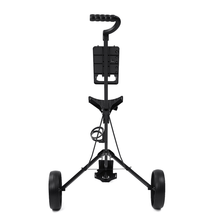 2 Wheel Golf Push Cart Outdoor Foldable Golf Trailer Lightweight Adjustable Handle Golf Carrier Golf Trolley Sport Equipment