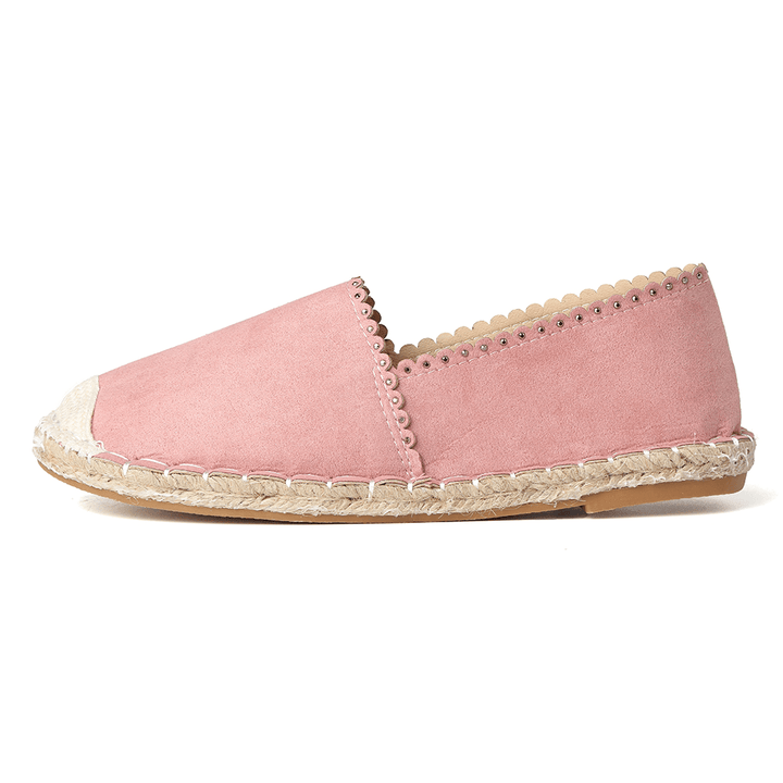 Women Casual Comfy Breathable Espadrille Flat Slip on Flats