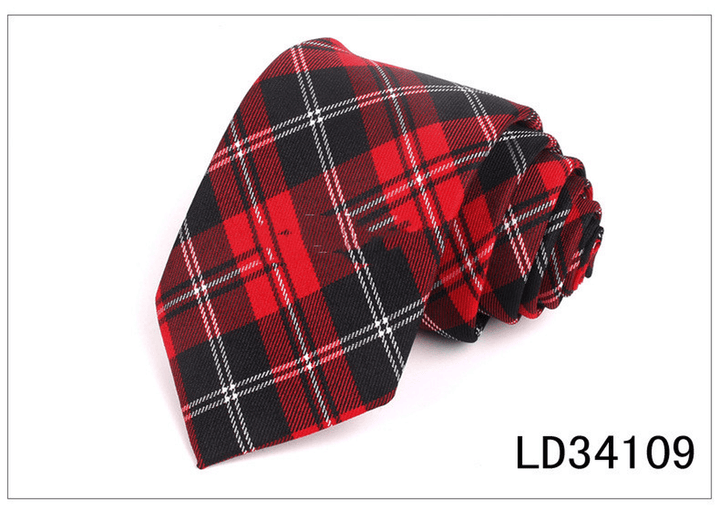 Plaid Series 7Cm Mens Suit Accessories