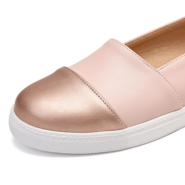 Women Casual Pure Color Stitching Flats