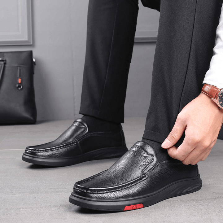 Men round Toe Classic Business Casual Leather Shoes