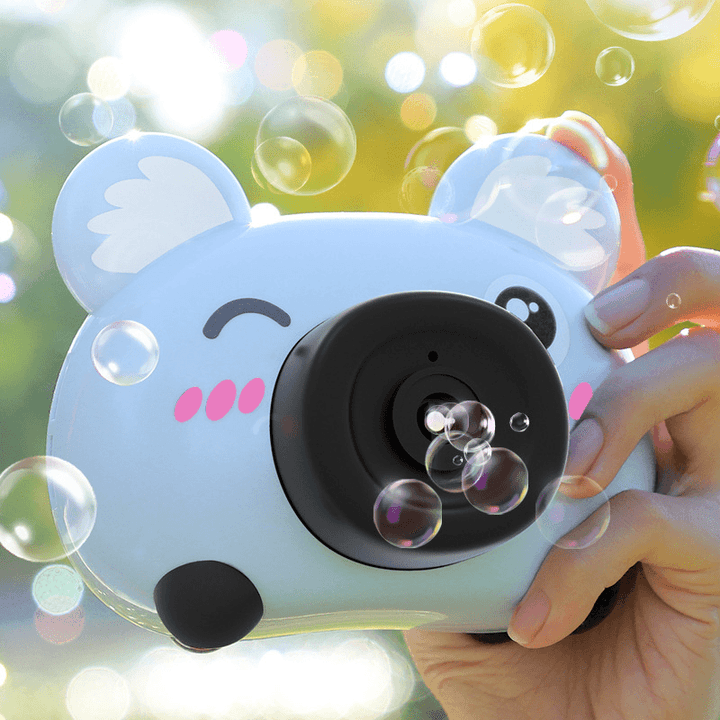 Bubble Machine Camera Koala Bubble Machine Full Electric Children'S Toy Bubble Gun