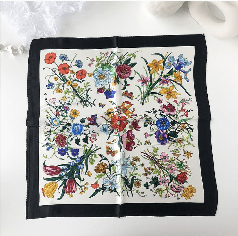 Fashion Simple Women'S Silk Floral Scarf