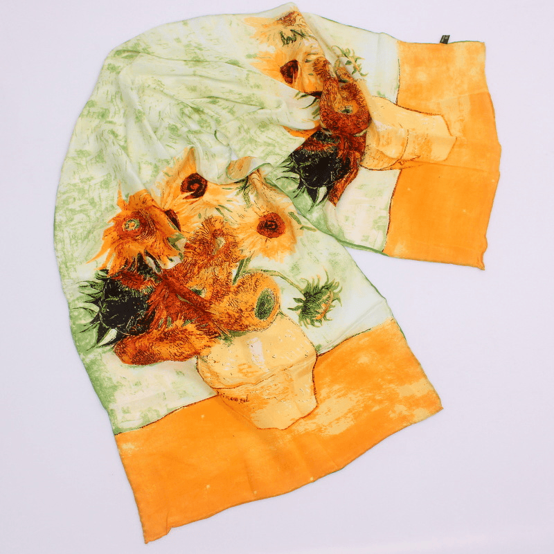 Silk Oil Painting Scarf Female Silk