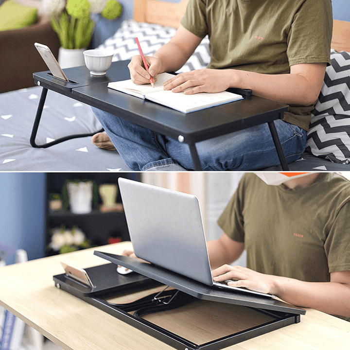 Foldable Laptop Stand Desk Lap Bed Table Tray Computer Portable Adjustable Height Table for Children Student Home