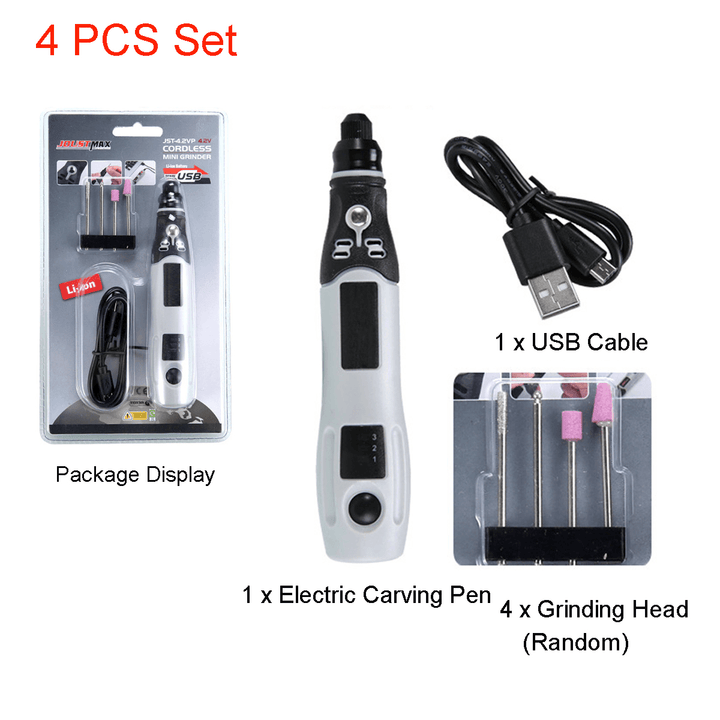 DIY Set Handheld Electric Carving Pen Grinding Engraving Pen DIY Engraver Grinder Polishing Tools Set - MRSLM