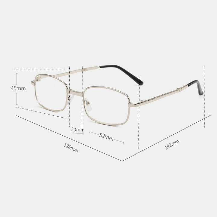 Unisex Foldable Anti-Blue Light Portable Metal Frame Reading Glasses Presbyopic Glasses